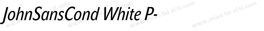 JohnSansCond White P字体转换